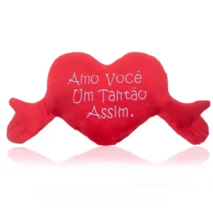 Coração de Pelúcia 30x58 cm - com Mãos