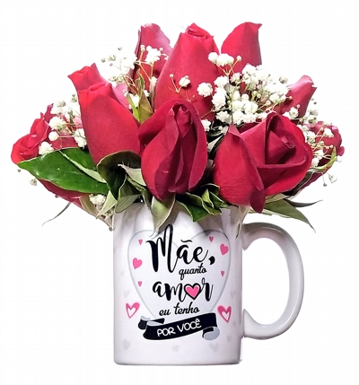 Arranjo De Flores Mãe Quanto Amor Eu Tenho Por Você